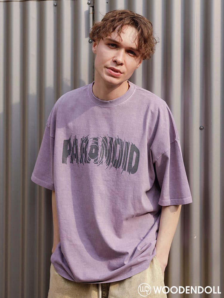 WOODEN DOLL (ウッディンドール) PARANOID ロゴ プリント クルーネック 半袖 Tシャツ