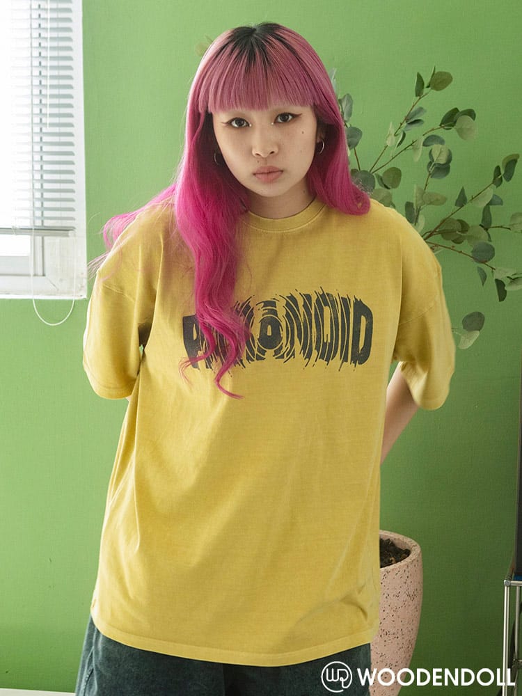 WOODEN DOLL (ウッディンドール) PARANOID ロゴ プリント クルーネック 半袖 Tシャツ