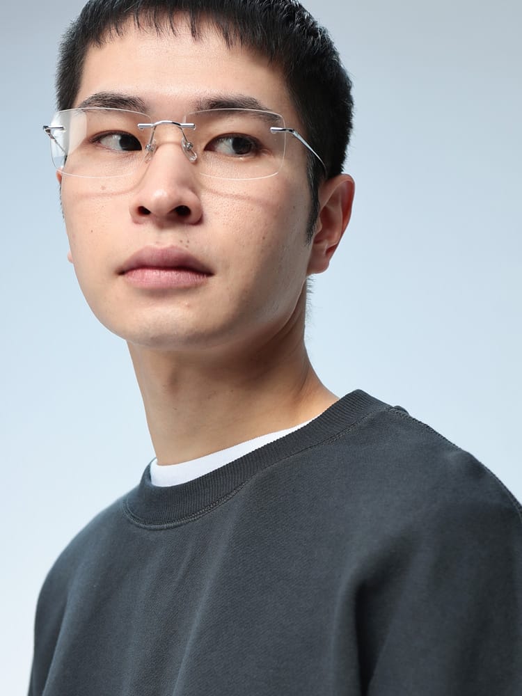 WOODEN DOLL (ウッディンドール) リムレス グラス アイウェア 伊達メガネ フレームレス