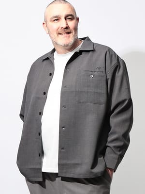 シャツ 長袖 メンズ 大きいサイズ プリント オーバーシャツ トップス カジュアルシャツ ポケット 春 秋