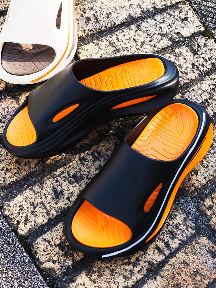 ライトクッションサンダル 幅広甲高 排水 バイカラー シューズ シャワーサンダル プール レジャー 大きいサイズ メンズ