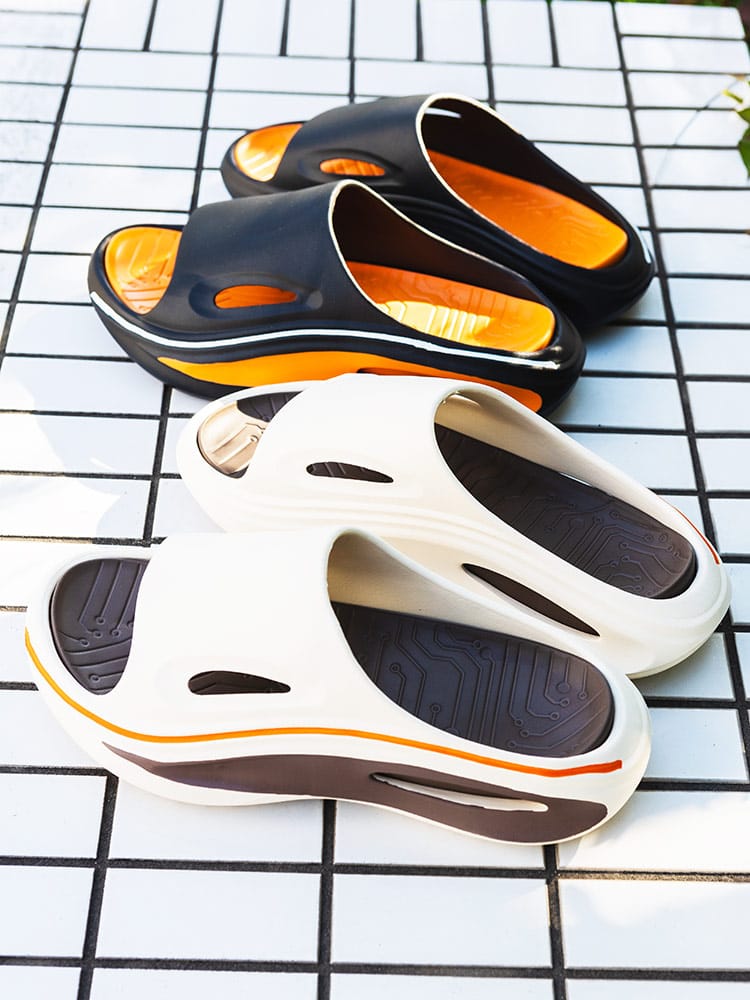 ライトクッションサンダル 幅広甲高 排水 バイカラー シューズ シャワーサンダル プール レジャー 大きいサイズ メンズ