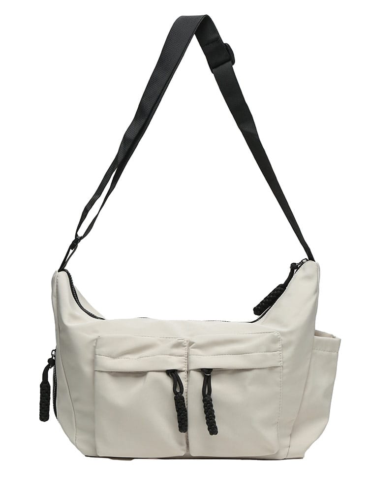 ワンショルダーバッグ ナイロン ジップ  ユニセックス 鞄 ポケット シンプル 大きいサイズ メンズ