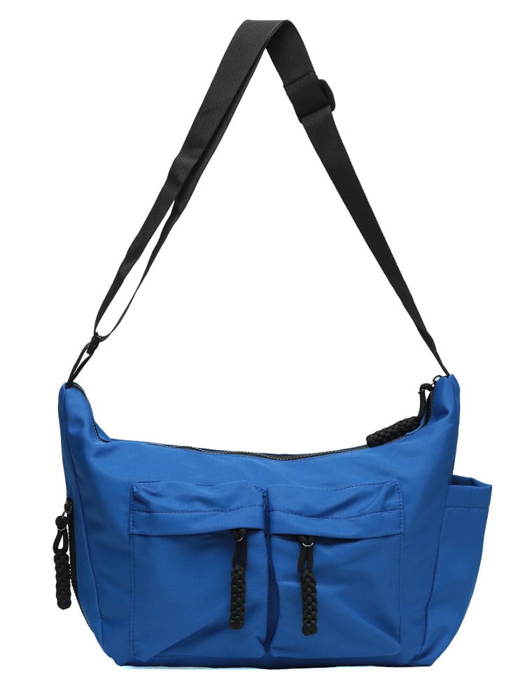 ワンショルダーバッグ ナイロン ジップ  ユニセックス 鞄 ポケット シンプル 大きいサイズ メンズ