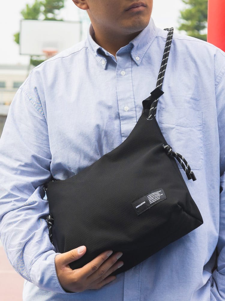 ショルダーバッグ ジップ ロープ ユニセックス  鞄 サコッシュ スポーツ 大きいサイズ メンズ