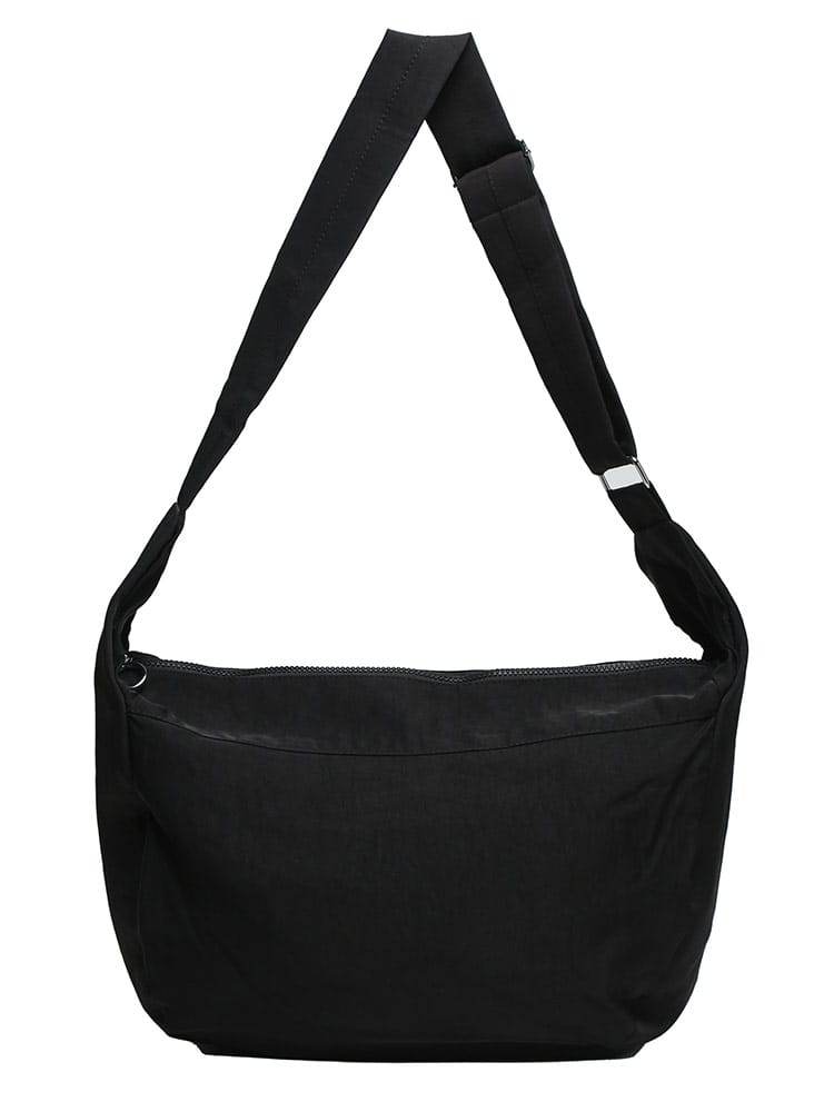 ショルダーバッグ ナイロン ラウンド ユニセックス 鞄 ジップ シンプル 大きいサイズ メンズ