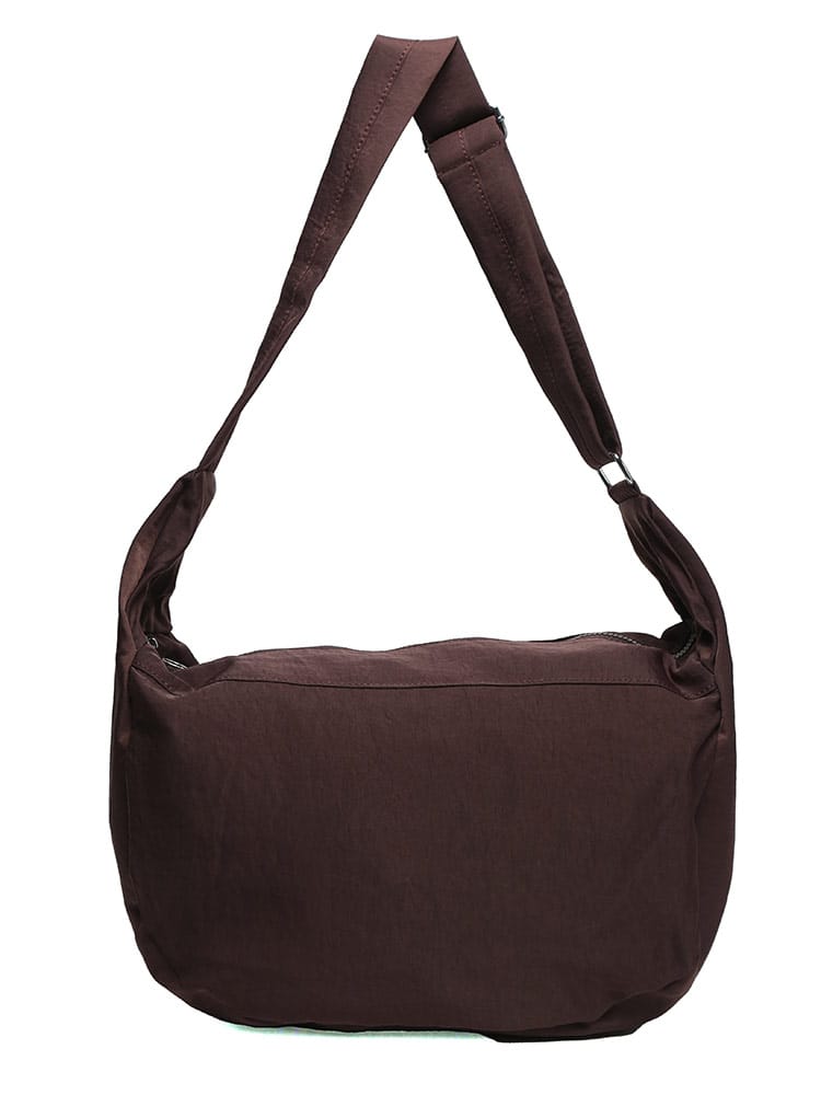 ショルダーバッグ ナイロン ラウンド ユニセックス 鞄 ジップ シンプル 大きいサイズ メンズ