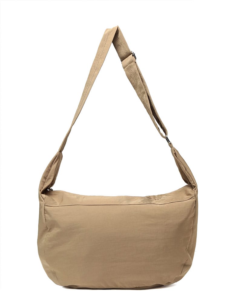 ショルダーバッグ ナイロン ラウンド ユニセックス 鞄 ジップ シンプル 大きいサイズ メンズ