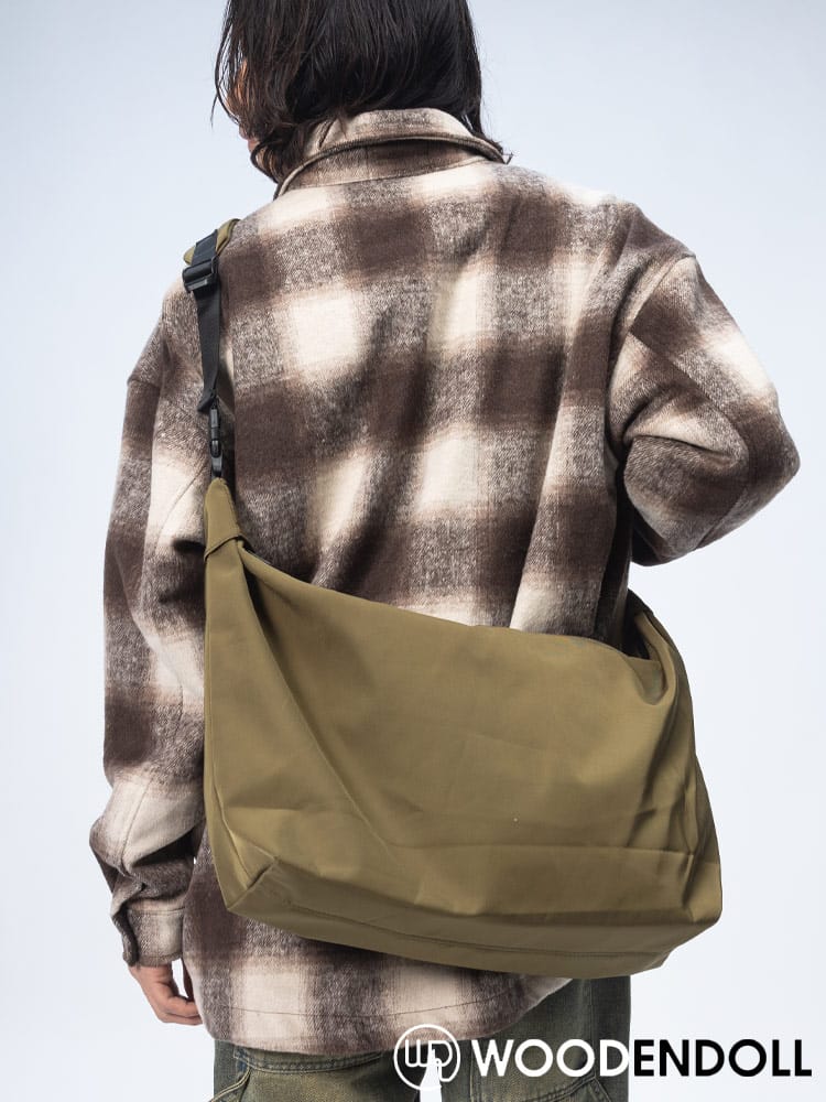WOODENDOLL (ウッディンドール) 無地 ジップ ショルダーバッグ B24AW91