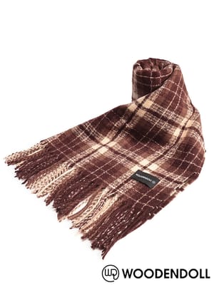 WOODENDOLL (ウッディンドール) チェック柄 フリンジ マフラー M24AW95