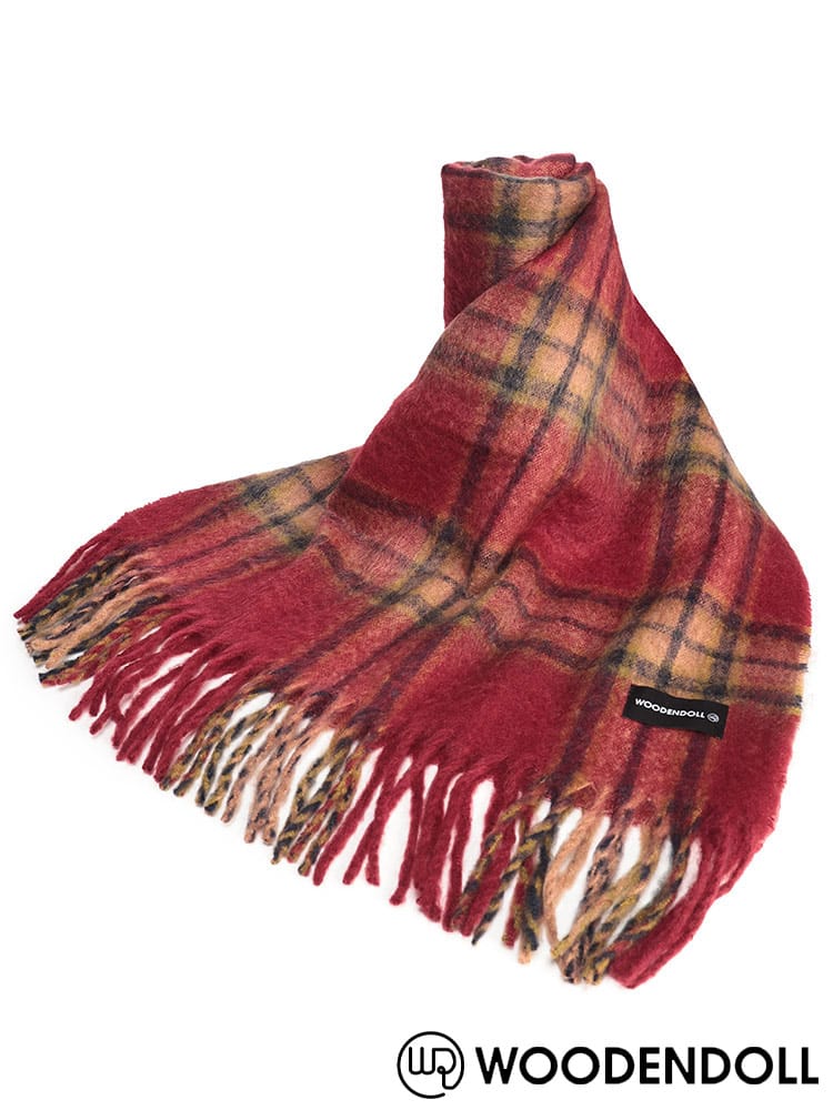 WOODENDOLL (ウッディンドール) チェック柄 起毛 大判 マフラー M24AW96