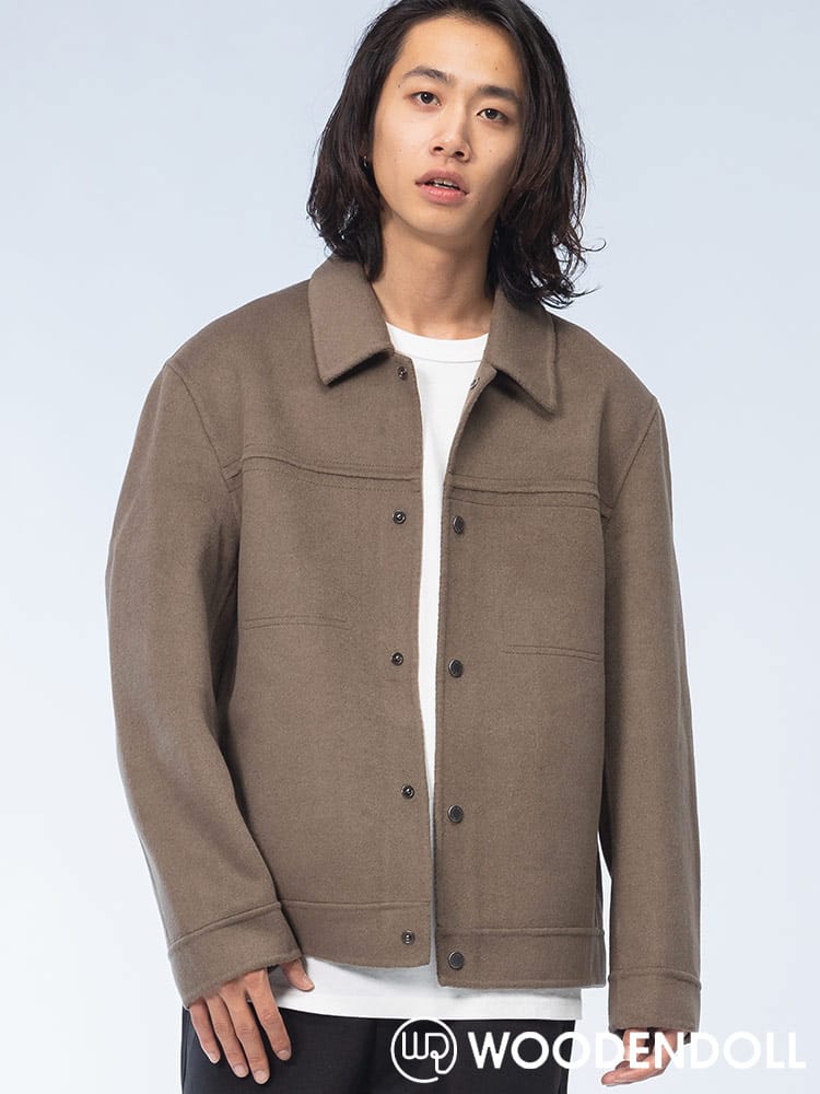 WOODENDOLL (ウッディンドール) ウール100％ ステッチデザイン フルボタン ジャケット JK24AW98