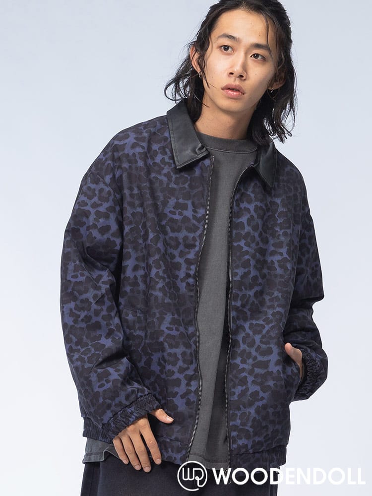 WOODENDOLL (ウッディンドール) レオパード柄 衿切替 フルジップ ジャケット JK24AW101