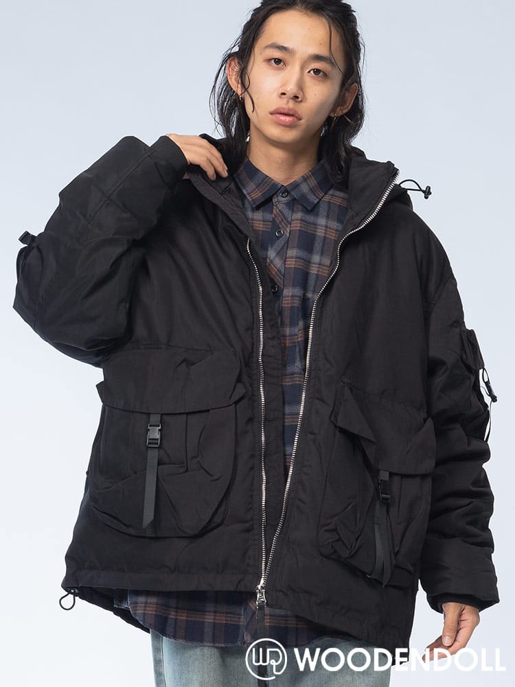 WOODENDOLL (ウッディンドール) フード着脱 マルチポケット フルジップ ジャケット JNP24AW111