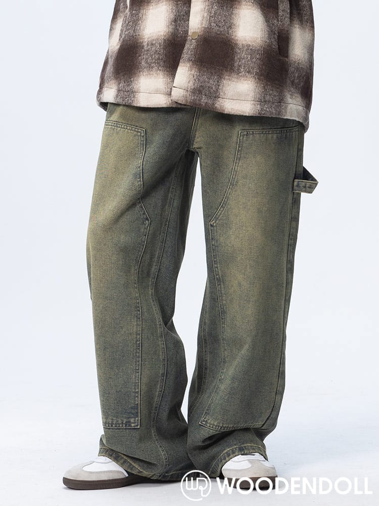 WOODENDOLL (ウッディンドール) ダブルニー デニム ワイドパンツ PT24AW78