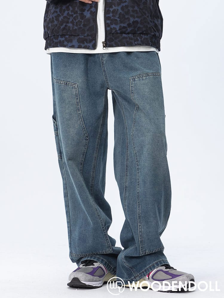 WOODENDOLL (ウッディンドール) ダブルニー デニム ワイドパンツ PT24AW78