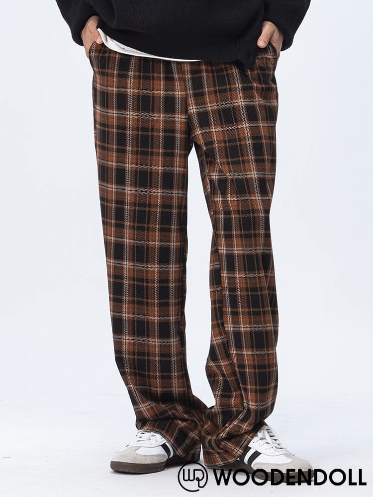 WOODENDOLL (ウッディンドール) チェック柄 ウエストコード ワイドパンツ PT24AW87