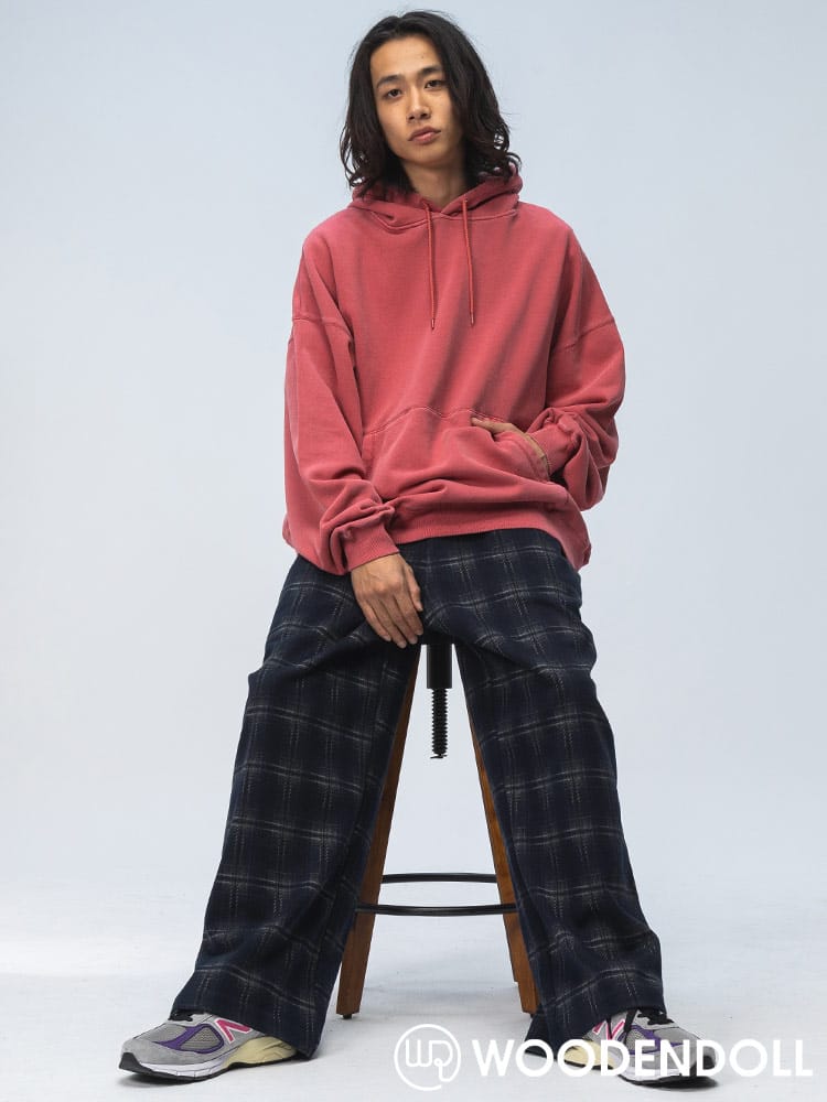 WOODENDOLL (ウッディンドール) ストレッチ チェック柄 ワイドパンツ PT24AW88