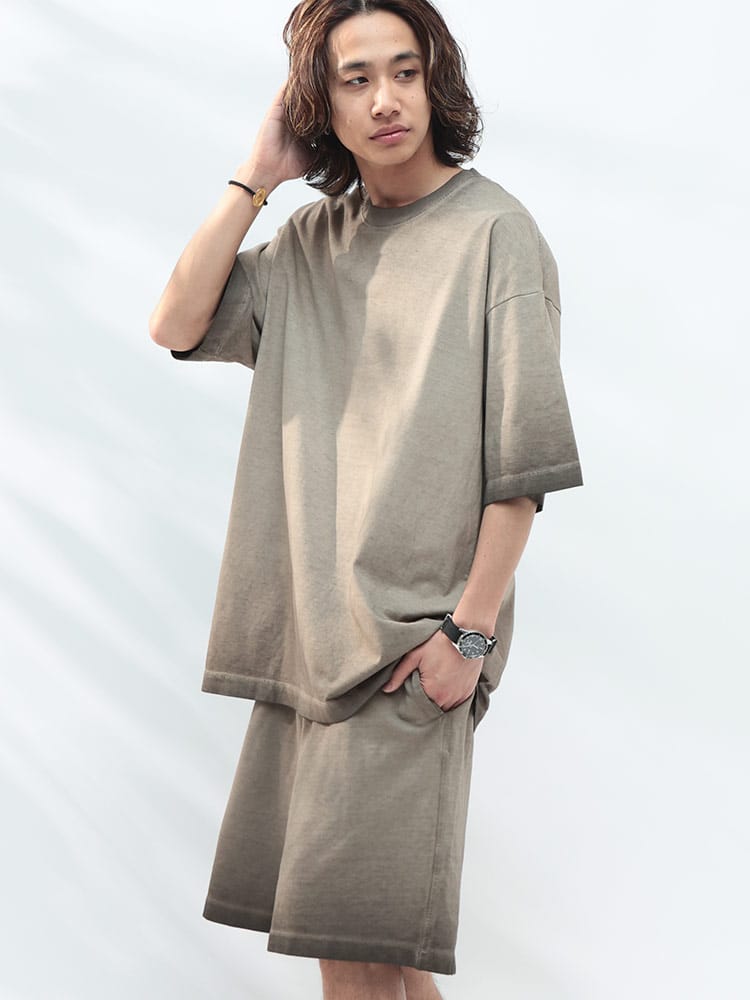 WOODENDOLL (ウッディンドール) スプレー加工 半袖 Tシャツ ショートパンツ セットアップ