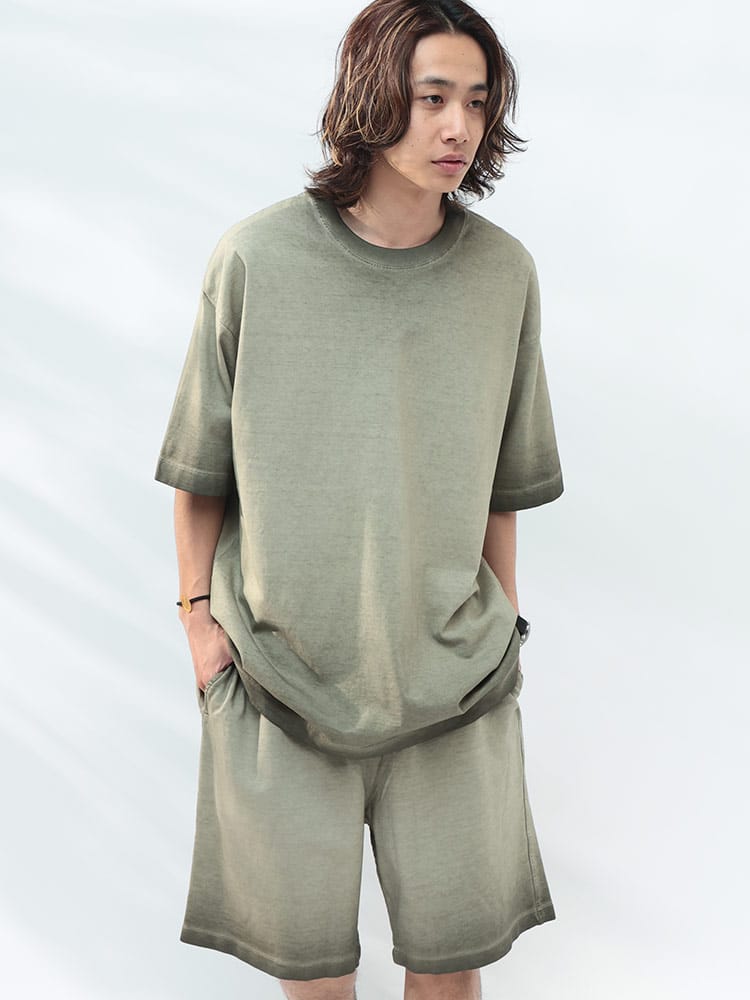WOODENDOLL (ウッディンドール) スプレー加工 半袖 Tシャツ ショートパンツ セットアップ