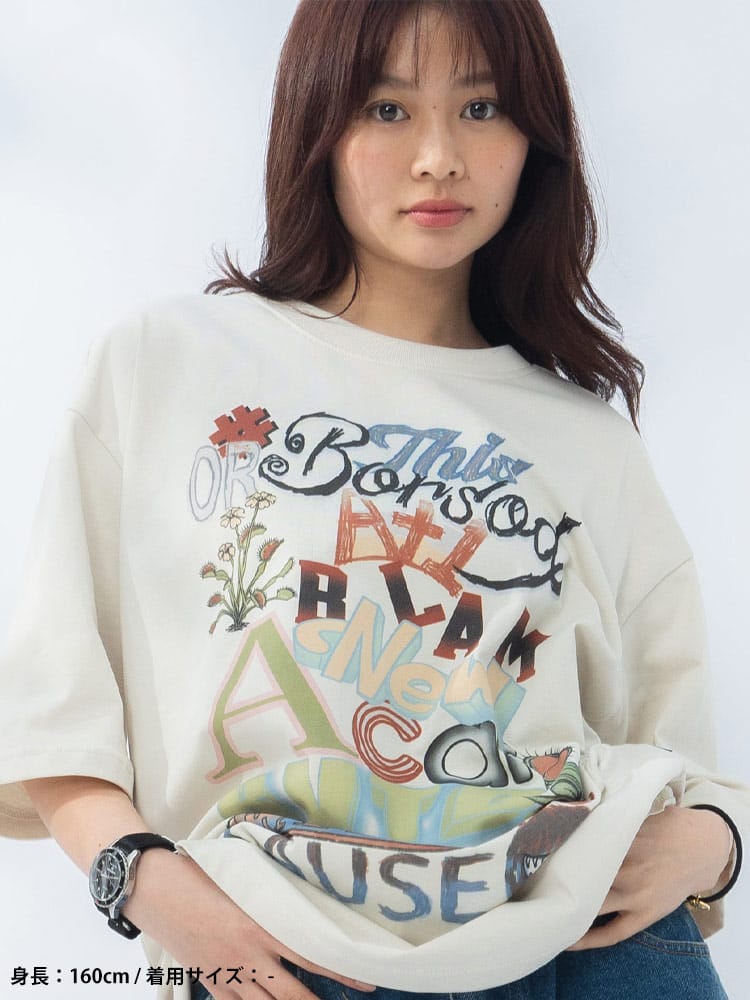 WOODENDOLL (ウッディンドール) カラフルロゴ クルーネック 半袖 Tシャツ