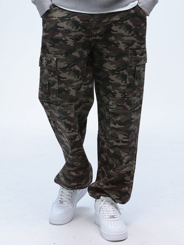 WOODENDOLL (ウッディンドール) ストレッチ ツイル カモフラ柄 8ポケット ジップフライ カーゴパンツ
