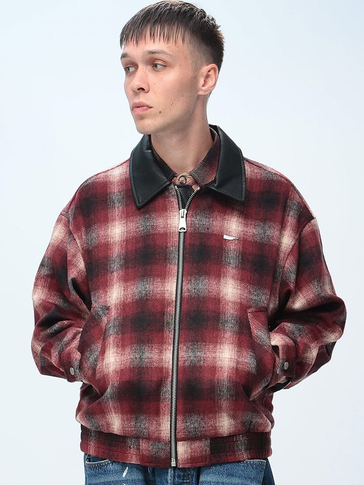 WOODENDOLL (ウッディンドール) 起毛 オンブレチェック フルジップ ブルゾン AWmust-have