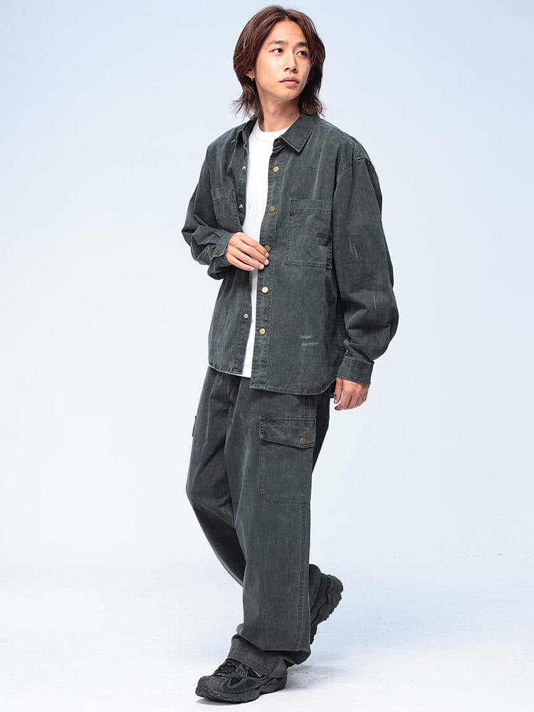 WOODENDOLL (ウッディンドール) ヴィンテージ加工 長袖シャツ パンツ SETUP