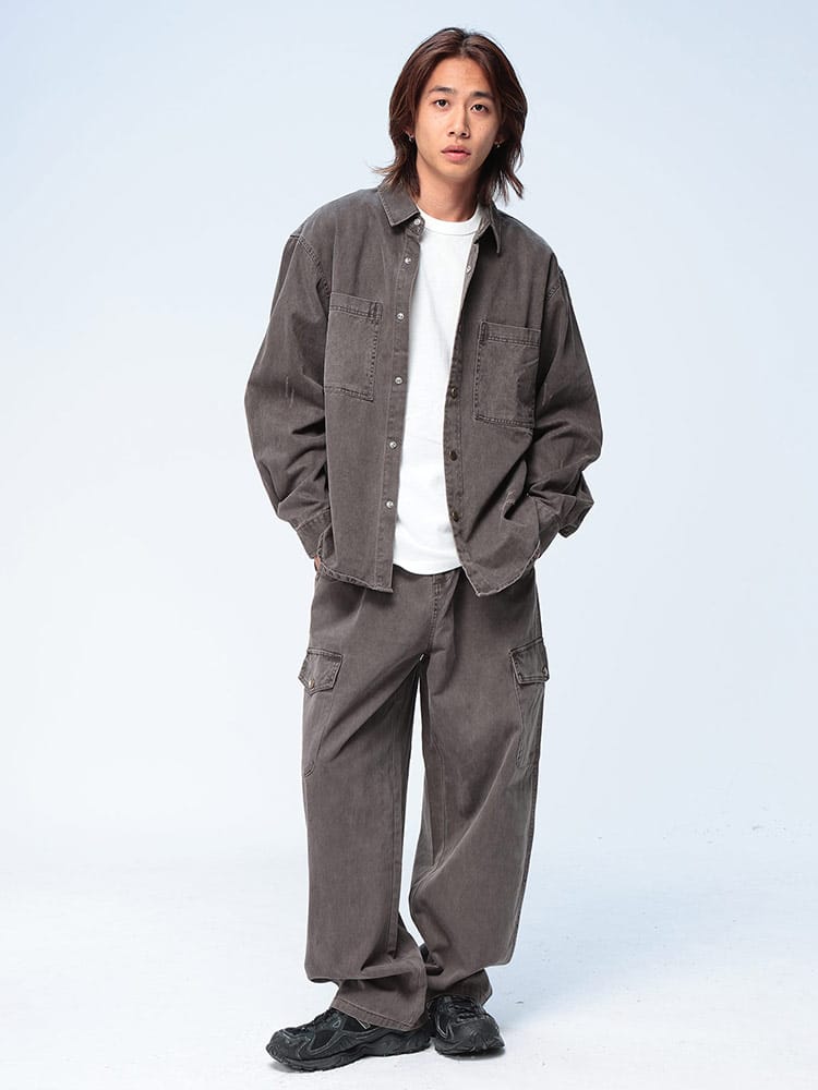 WOODENDOLL (ウッディンドール) ヴィンテージ加工 長袖シャツ パンツ SETUP