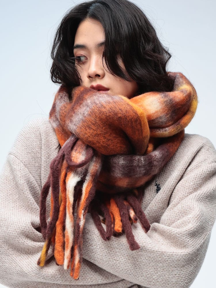 WOODENDOLL (ウッディンドール) シャギー マルチカラー マフラー WD25AW030