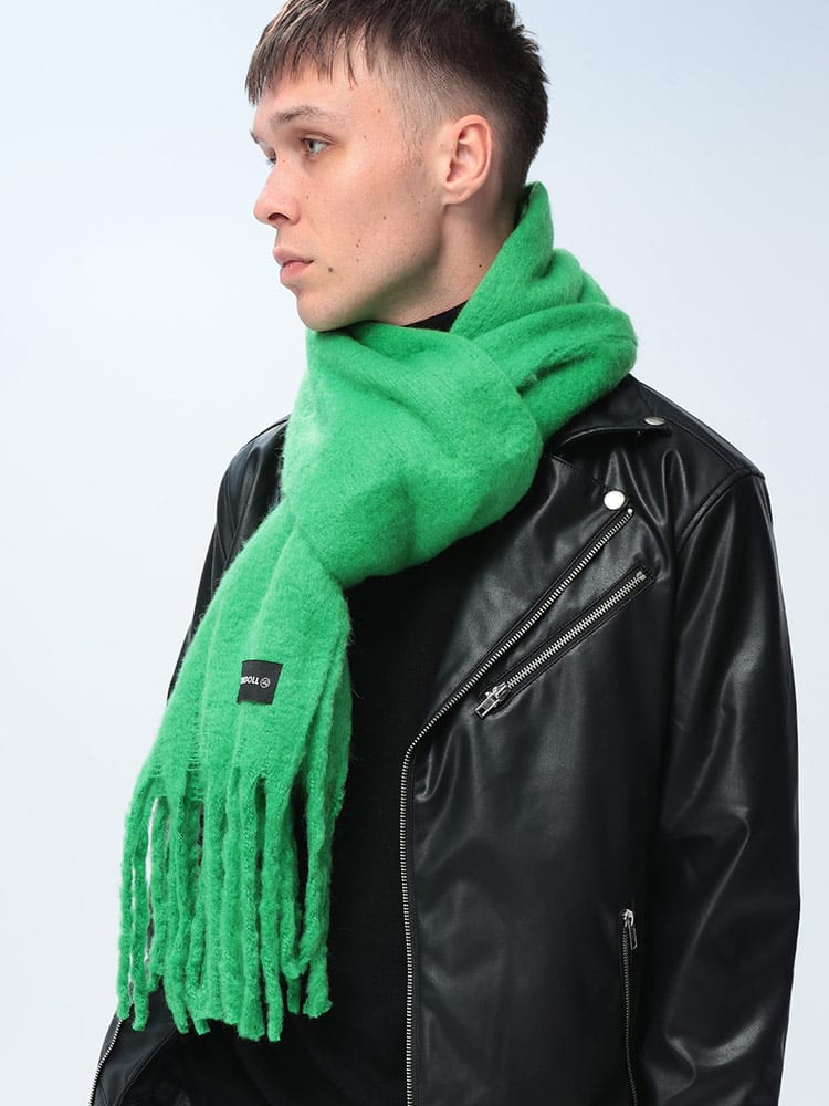 WOODENDOLL (ウッディンドール) 無地 シャギー マフラー メンズ レディース ユニセックス マフラー 大判マフラー 防寒 もこもこ 秋 冬