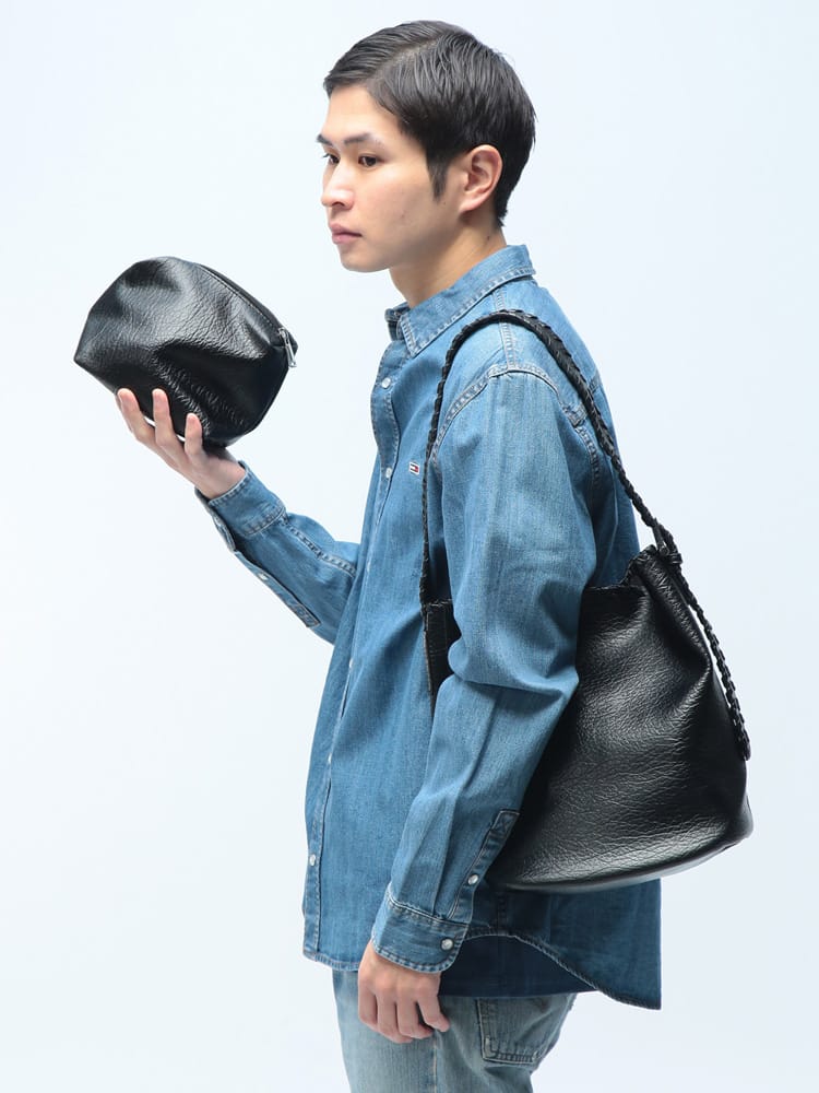 WOODENDOLL (ウッディンドール) PUステッチ ポーチ付き ワンハンドルバッグ WD25AW049