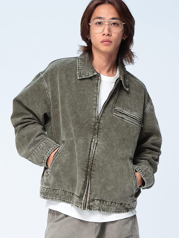 WOODENDOLL (ウッディンドール) 無地 フルジップ ダックジャケット