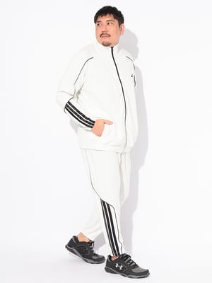 セットアップ 大きいサイズ メンズ ジャージ トラックスーツ ストライプス 上下セット キングサイズ トップス スウェット トレーナー スポーツ