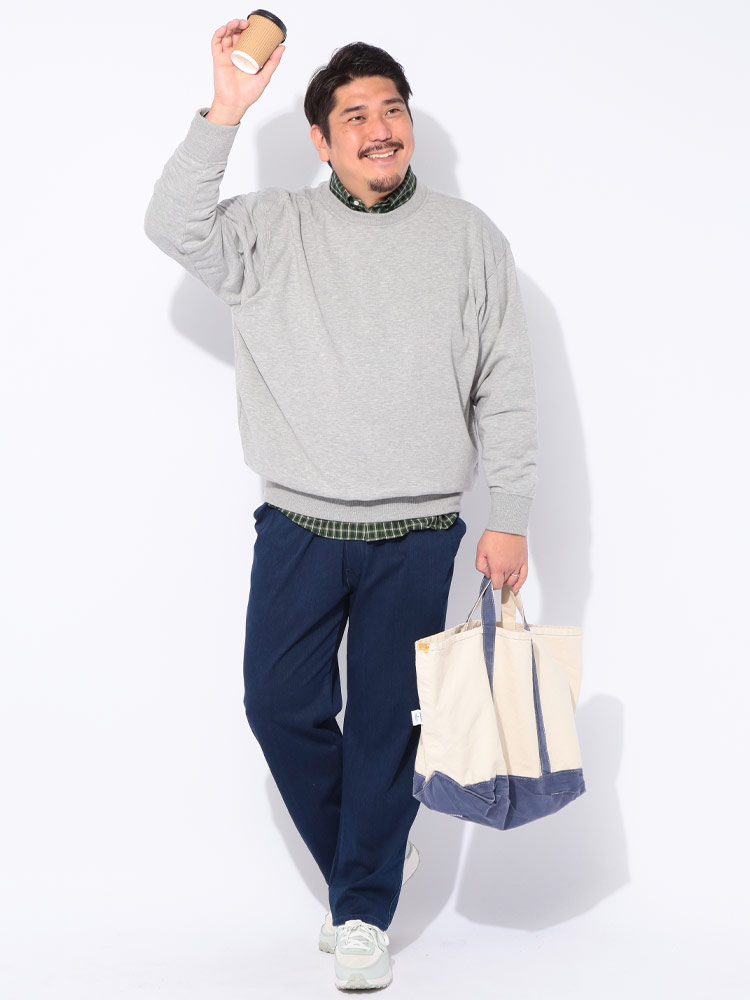 デニムパンツ インディゴ染め ウエストゴム ニット ボトムス パンツ