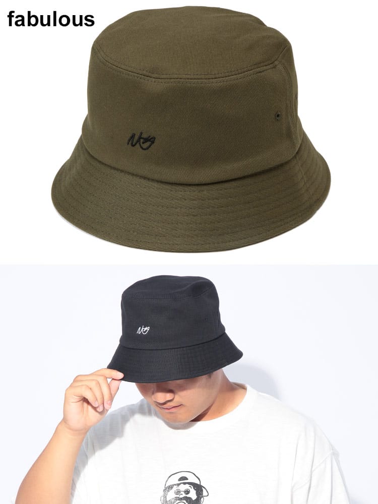 バケットハット コットン ワンポイント  帽子 ハット シンプル 日よけ ツバ付き 大きいサイズ メンズ