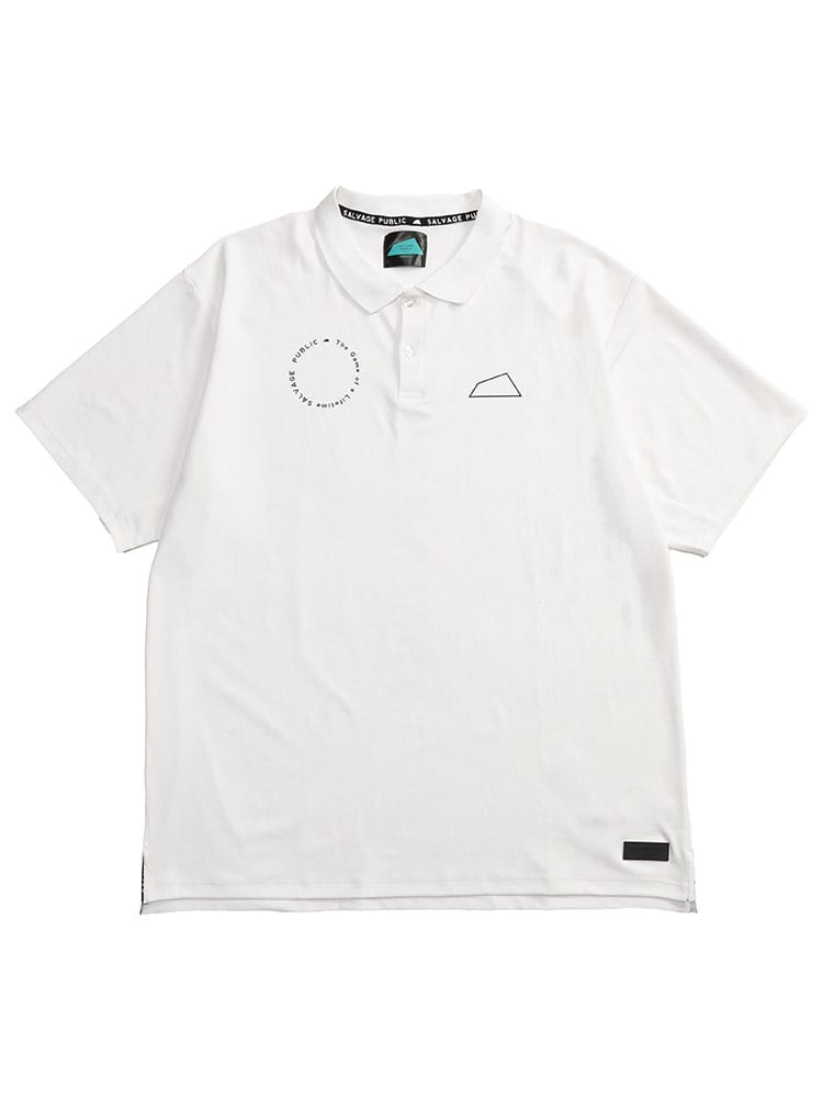 【完全別注 L LL】SALVAGE PUBLIC Kolepa 半袖 ポロシャツ スムース サークルロゴ  Smooth Polo S/S L-LL ゴルフ トップス  ハワイ 機能性 大きいサイズ メンズ