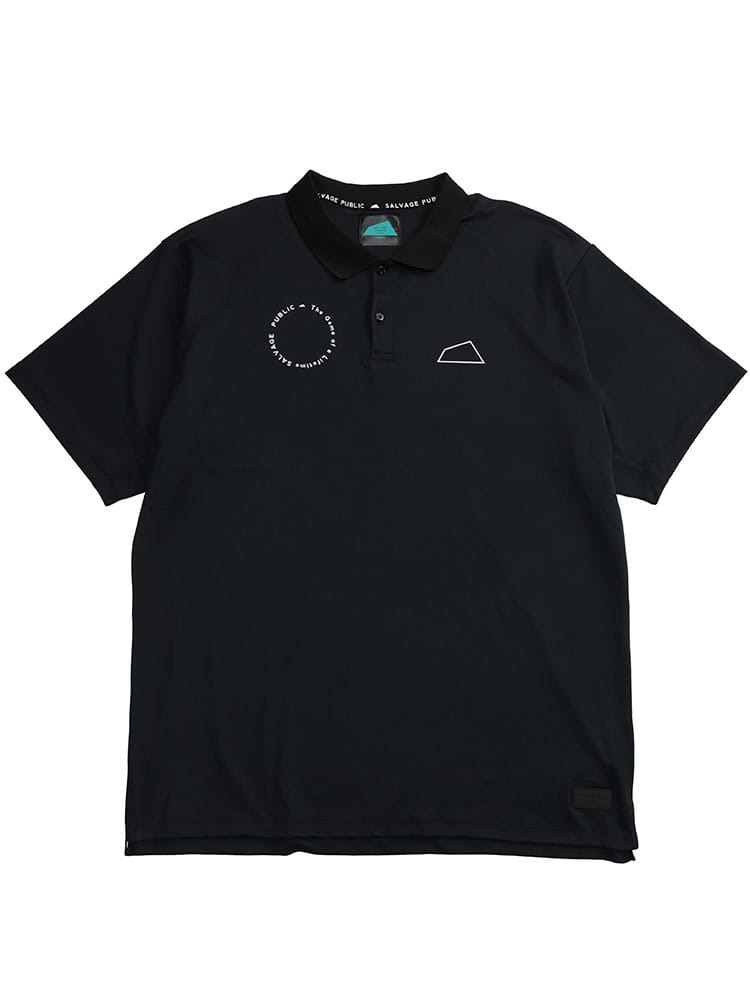 【完全別注 L LL】SALVAGE PUBLIC Kolepa 半袖 ポロシャツ スムース サークルロゴ  Smooth Polo S/S L-LL ゴルフ トップス  ハワイ 機能性 大きいサイズ メンズ