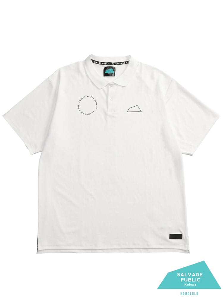 【完全別注 3L 4L 5L 6L】SALVAGE PUBLIC Kolepa 半袖 ポロシャツ スムース サークルロゴ  Smooth Polo S/S 3L-6L ゴルフ トップス  ハワイ 機能性 大きいサイズ メンズ