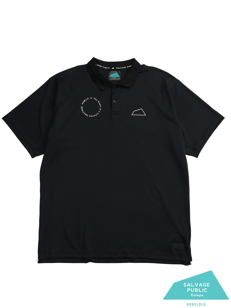 【完全別注 3L 4L 5L 6L】SALVAGE PUBLIC Kolepa 半袖 ポロシャツ スムース サークルロゴ  Smooth Polo S/S 3L-6L ゴルフ トップス  ハワイ 機能性 大きいサイズ メンズ