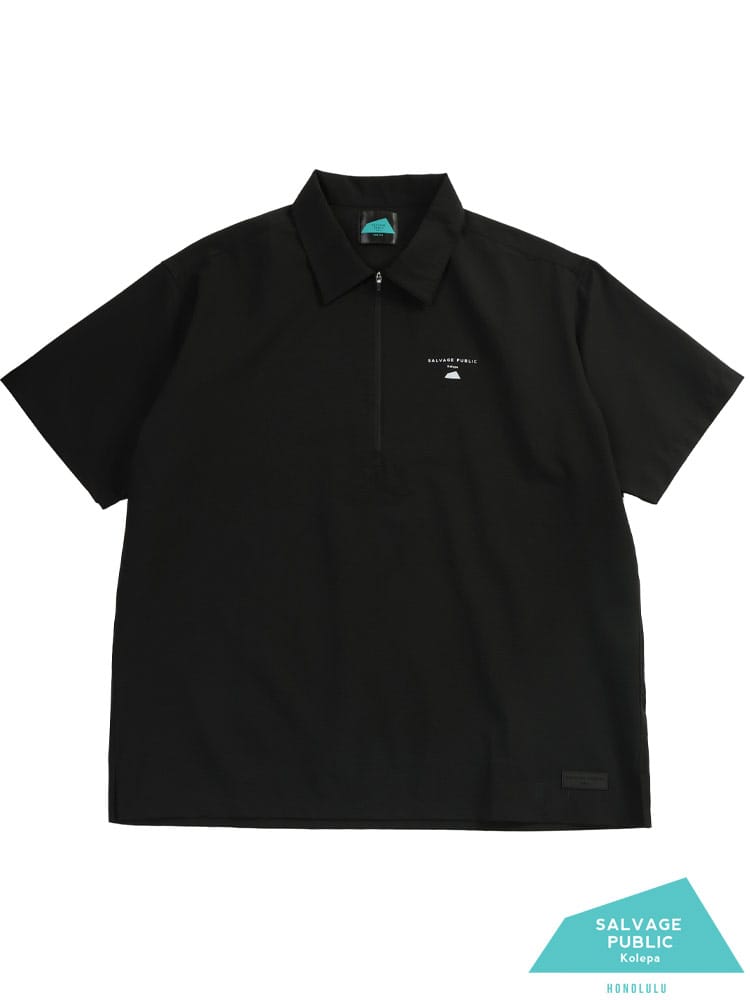 【完全別注 3L 4L 5L 6L】SALVAGE PUBLIC Kolepa 半袖 ポロシャツ ドライメッシュ ハーフジップ  Half-Zip Polo S/S 3L-6L ゴルフ トップス  ハワイ 機能性 大きいサイズ メンズ