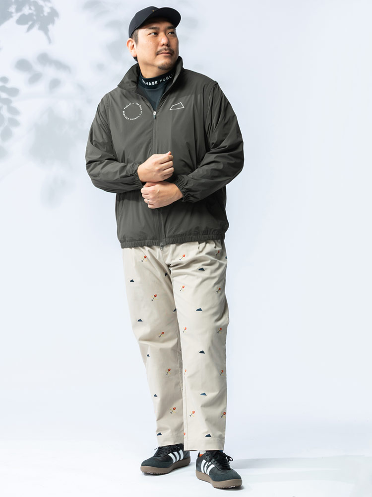 ブルゾン GOLF 袖着脱 フード収納 フルジップ L-LL メンズ 男性