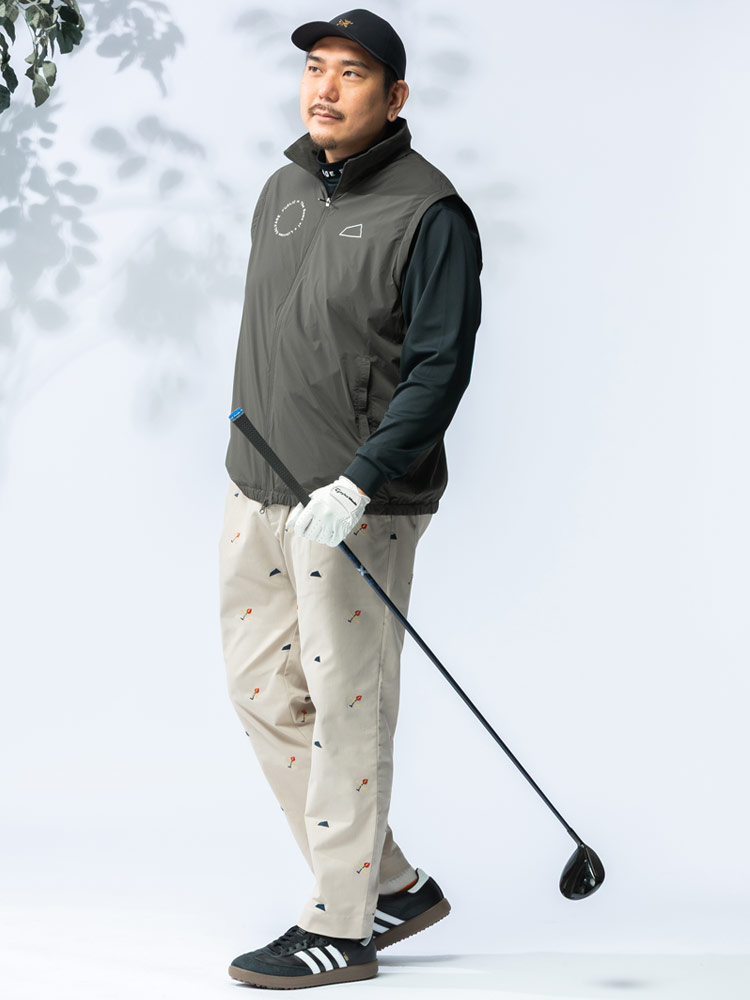 ブルゾン GOLF 袖着脱 フード収納 フルジップ L-LL メンズ 男性