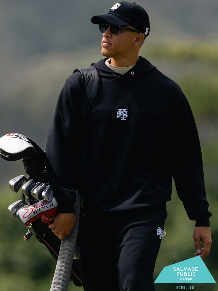 プルオーバー パーカー GOLF ロゴ刺繍 ダブルニット L-LL メンズ 男性 トップス フード ゴルフ 長袖 ストレッチ 秋 冬 大きいサイズ メンズ