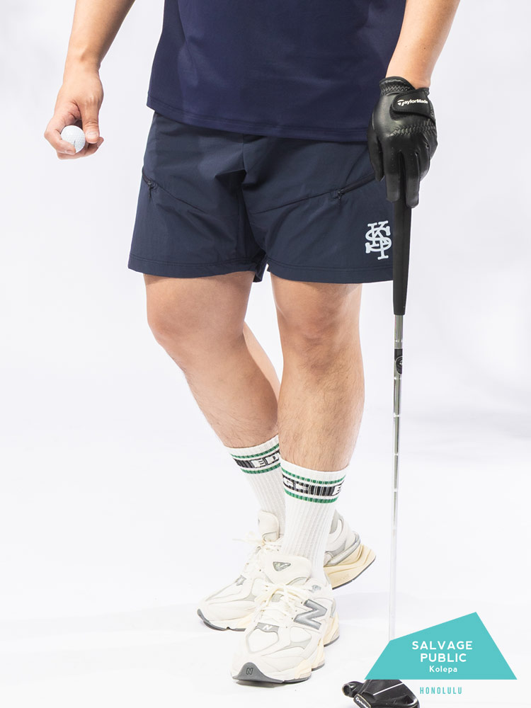 ショートパンツ メンズ 大きいサイズ ゴルフ 4WAYストレッチ ジップ