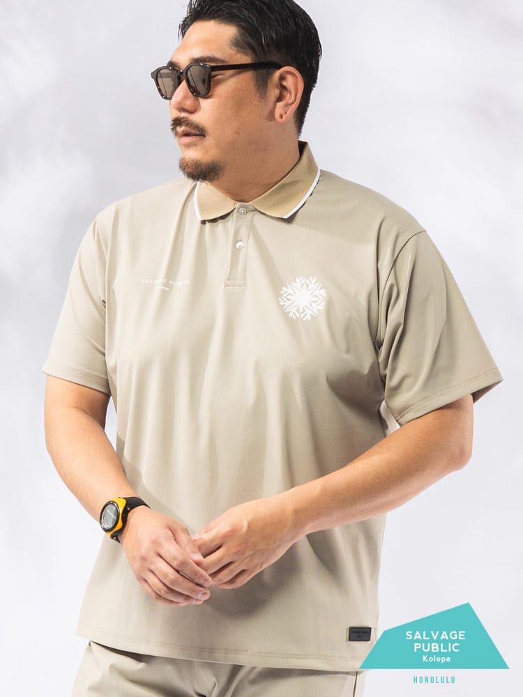 ポロシャツ 半袖 メンズ 大きいサイズ トリコット メッシュ バックロゴ ポロ トップス ゴルフ スポーツ シャツ 春 夏