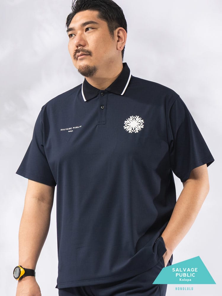 ポロシャツ 半袖 メンズ 大きいサイズ トリコット メッシュ バックロゴ ポロ トップス ゴルフ スポーツ シャツ 春 夏