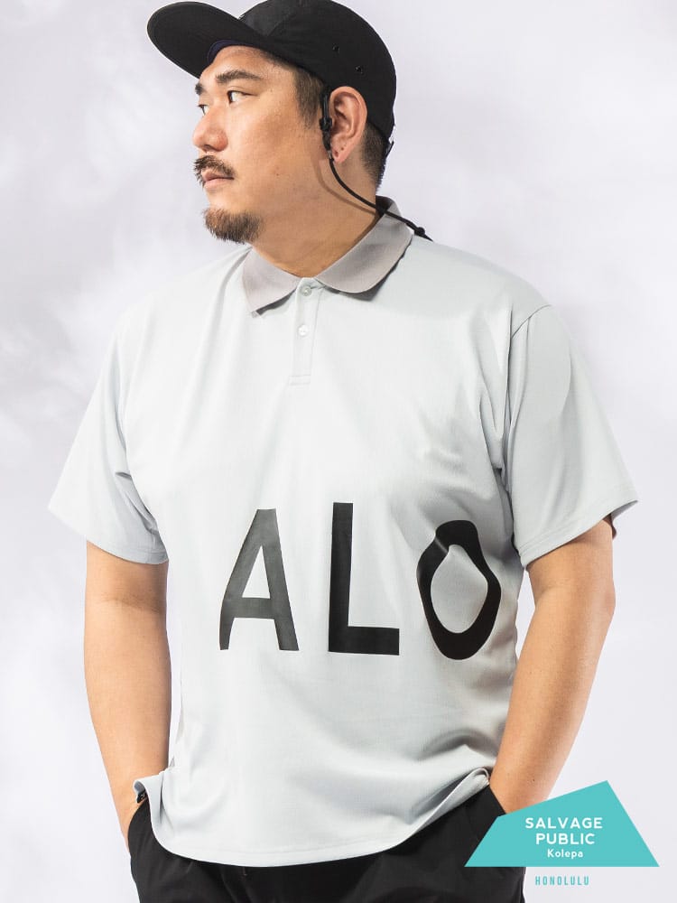 ポロシャツ 半袖 メンズ 大きいサイズ ドライ BIGプリント カットソー トップス ゴルフ スポーツ シャツ 春 夏