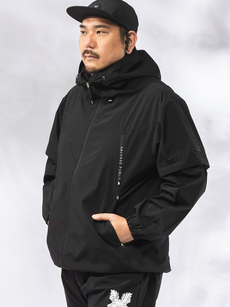 ジャケット 長袖 袖取り外し 2WAY メンズ 大きいサイズ 袖着脱 撥水