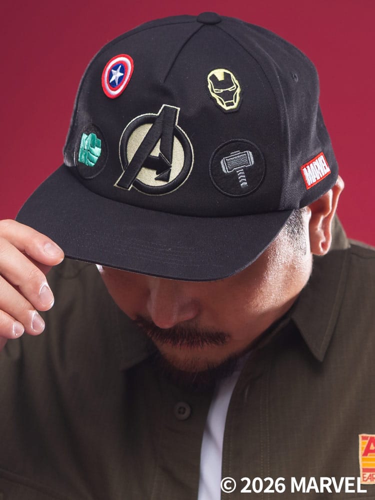 「MARVEL」 キャップ ユニセックス「アベンジャーズ」ベースボールキャップ 「マーベル」 サカゼン80周年記念 オリジナルデザイン    